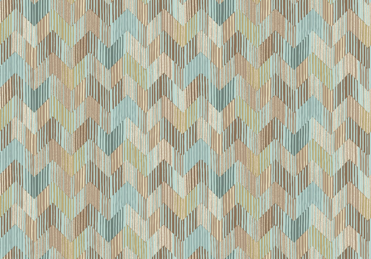 Missoni Home Betulle Wallpaper - Blue & Brown