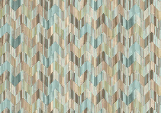 Missoni Home 5 Betulle Wallpaper - Blue & Brown