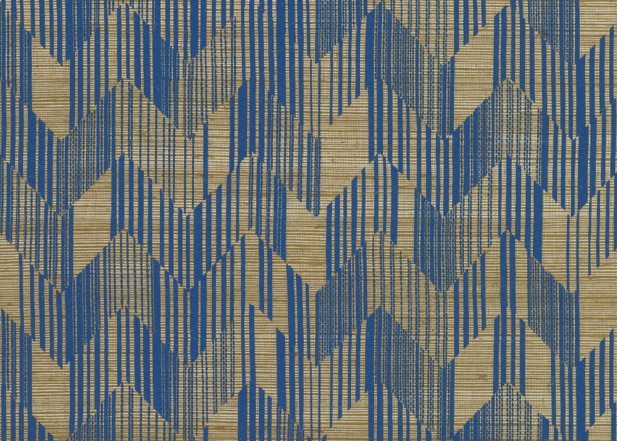 Missoni Home 5 Birch Wallpaper - Blue & Gold