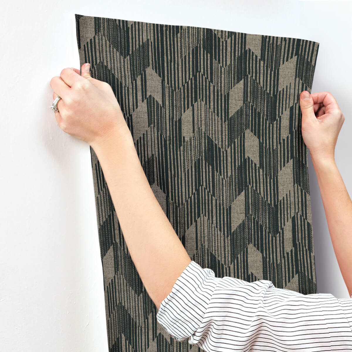 Missoni Home 5 Birch Wallpaper - Charcoal & Silver