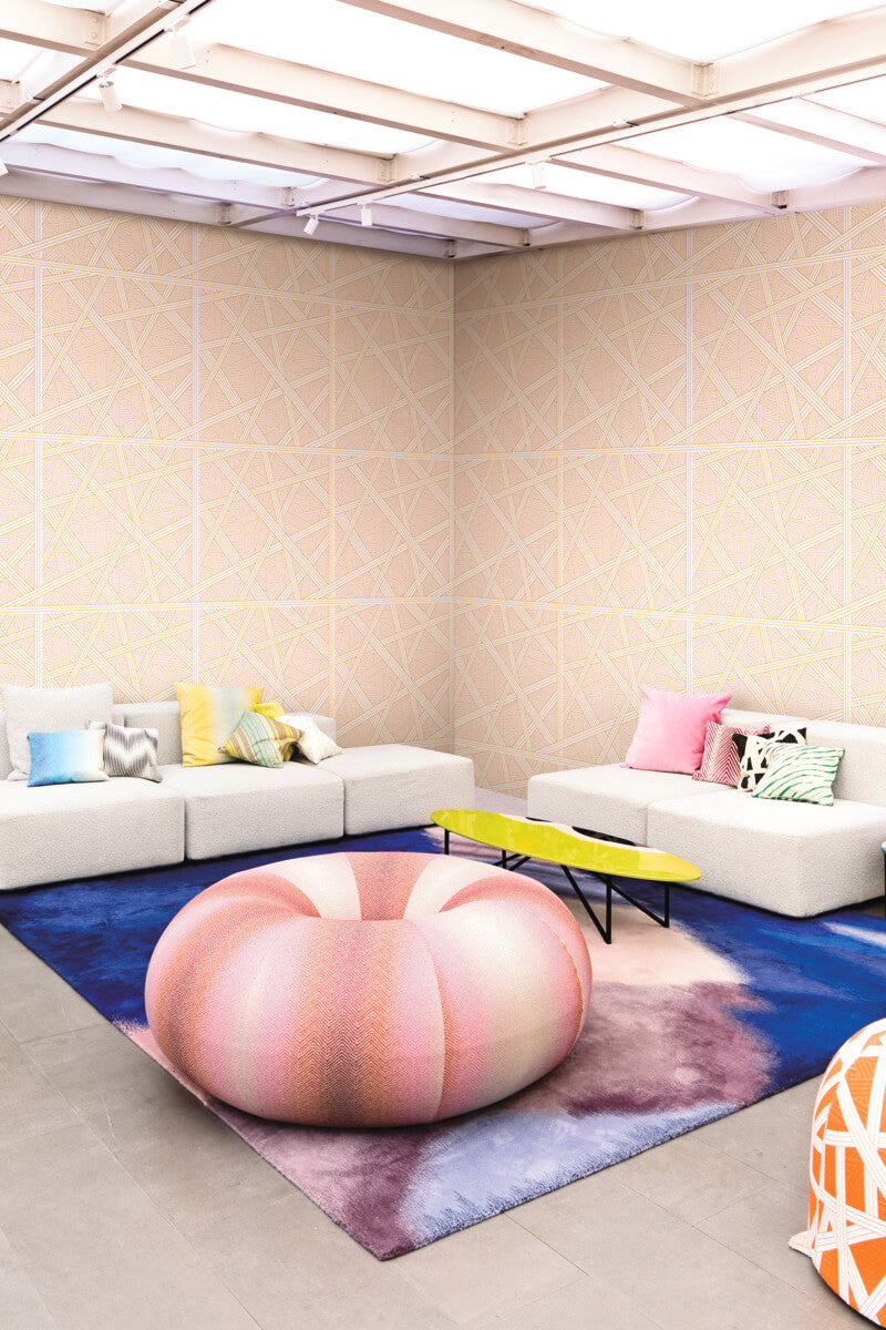 Missoni Home 5 Nastri Wallpaper - Pink