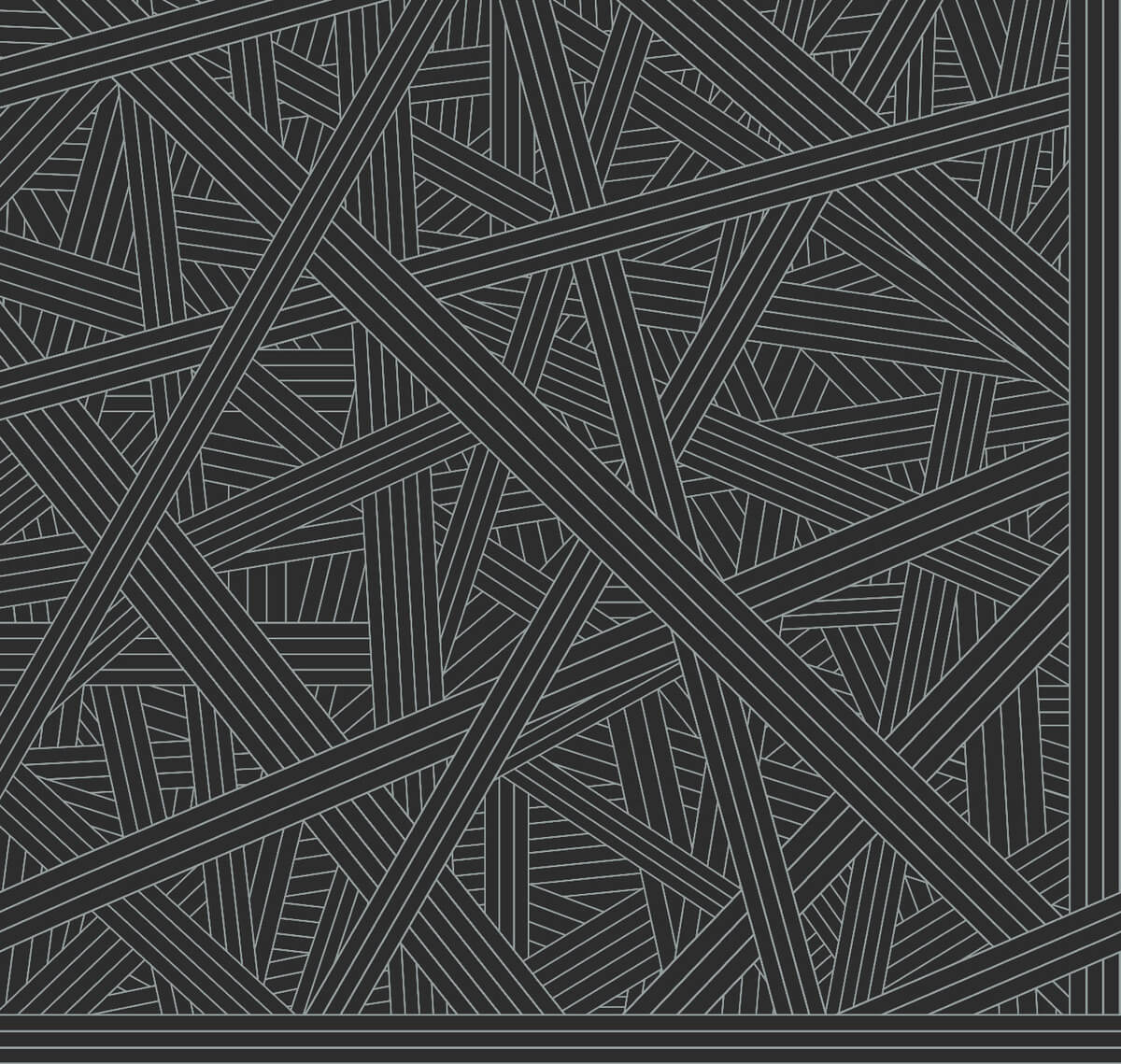 Missoni Home 5 Nastri Wallpaper - Black