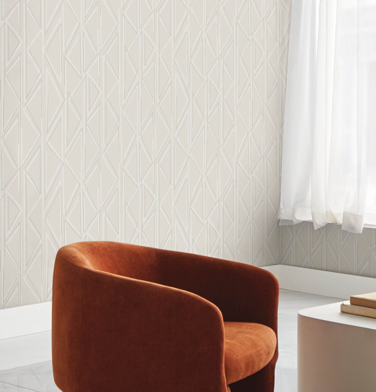 54 in. Magnolia Home High Performance Side By Side Wallpaper - Cotton