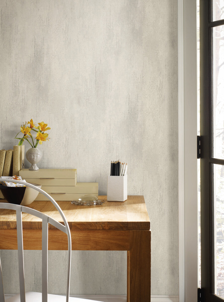 Mediterranean Stucco Finish Wallpaper - Gray