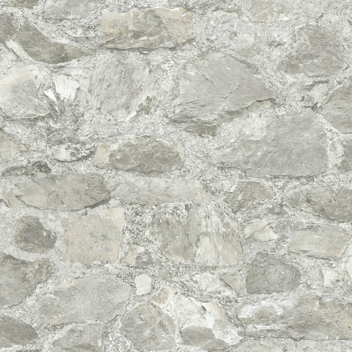 Mediterranean Field Stone Wallpaper - Gray