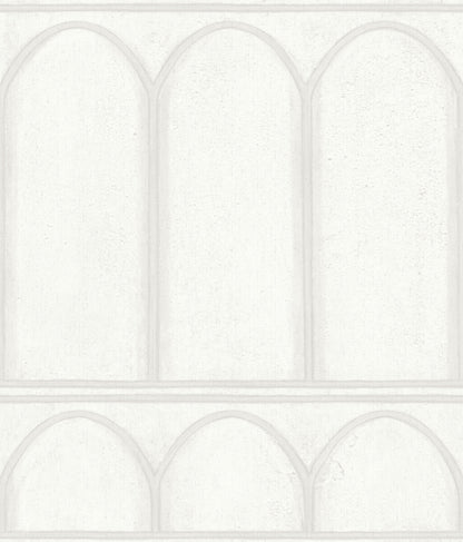 Mediterranean Arches Wallpaper - White