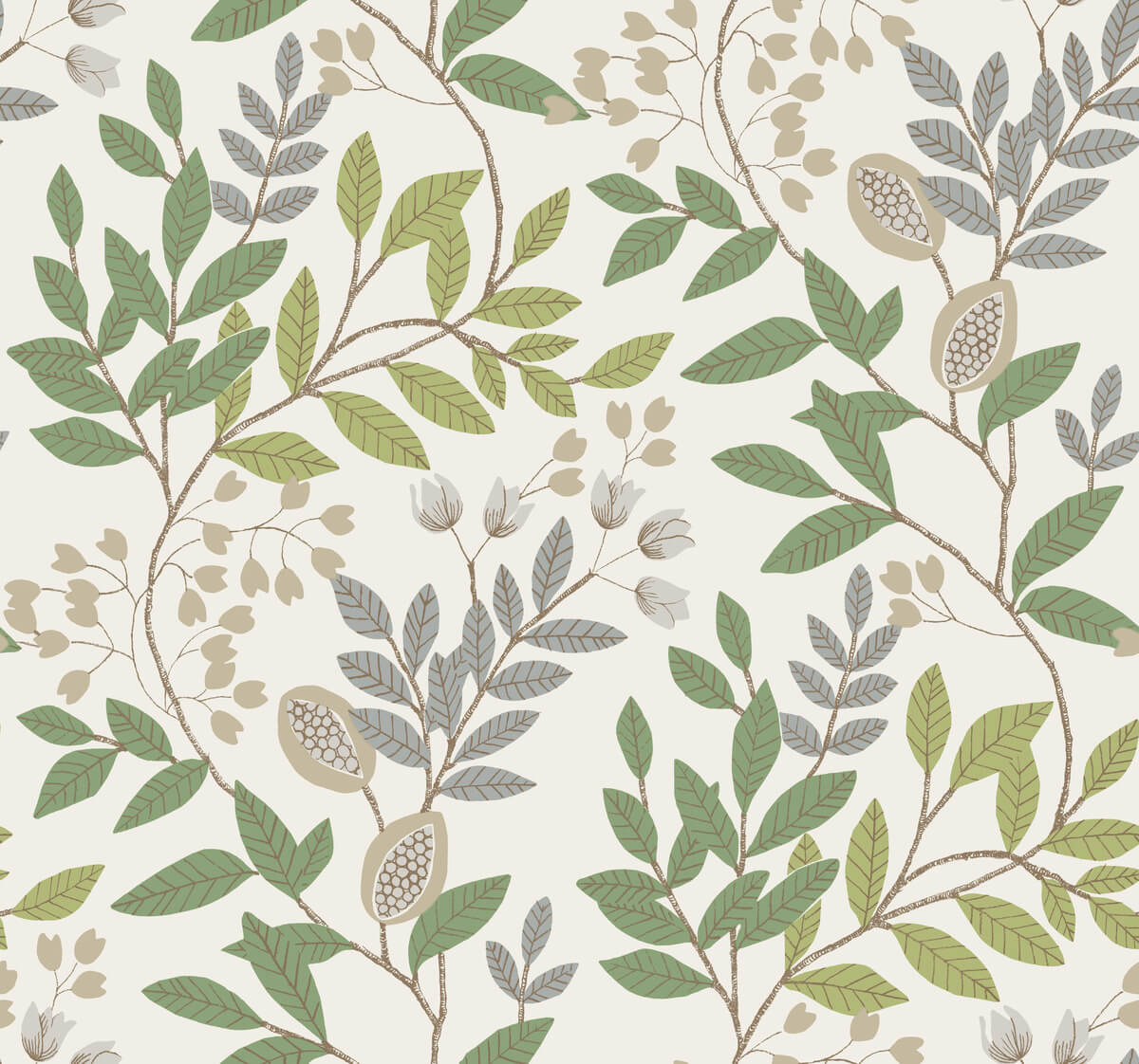 Mediterranean Eden Retreat Wallpaper - Brown