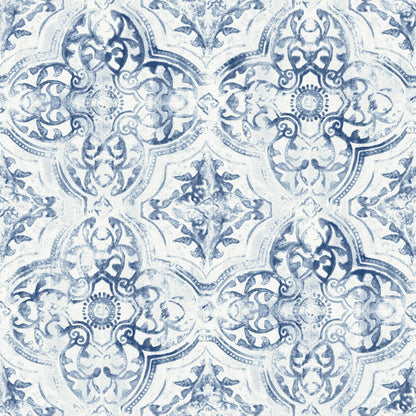 Mediterranean Quartet Wallpaper - Blue