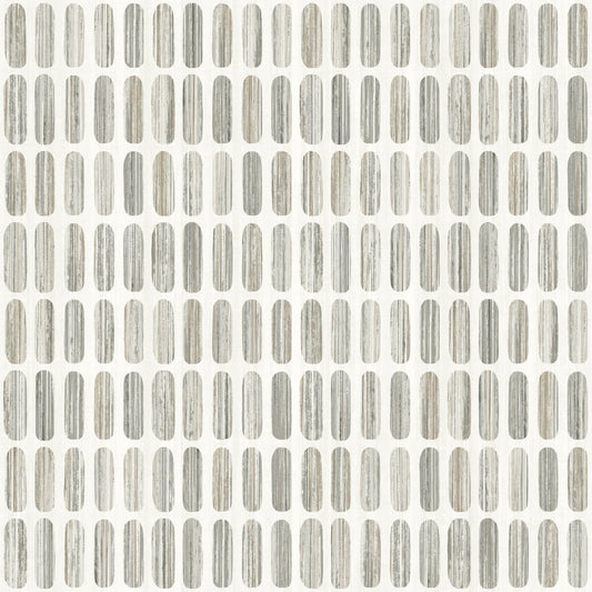 Mediterranean Petite Pergola Wallpaper - Gray