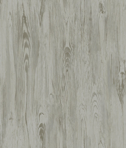NORSENS 3.93 x 393 Grey Wood Grain Wallpaper Border, Mirror