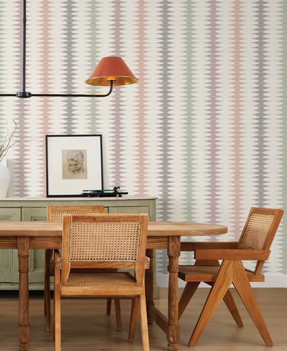 Montecito Woven Desert Wallpaper - Desert Rose