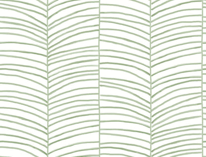 Montecito Cascade Palm Chevron Wallpaper - Palm