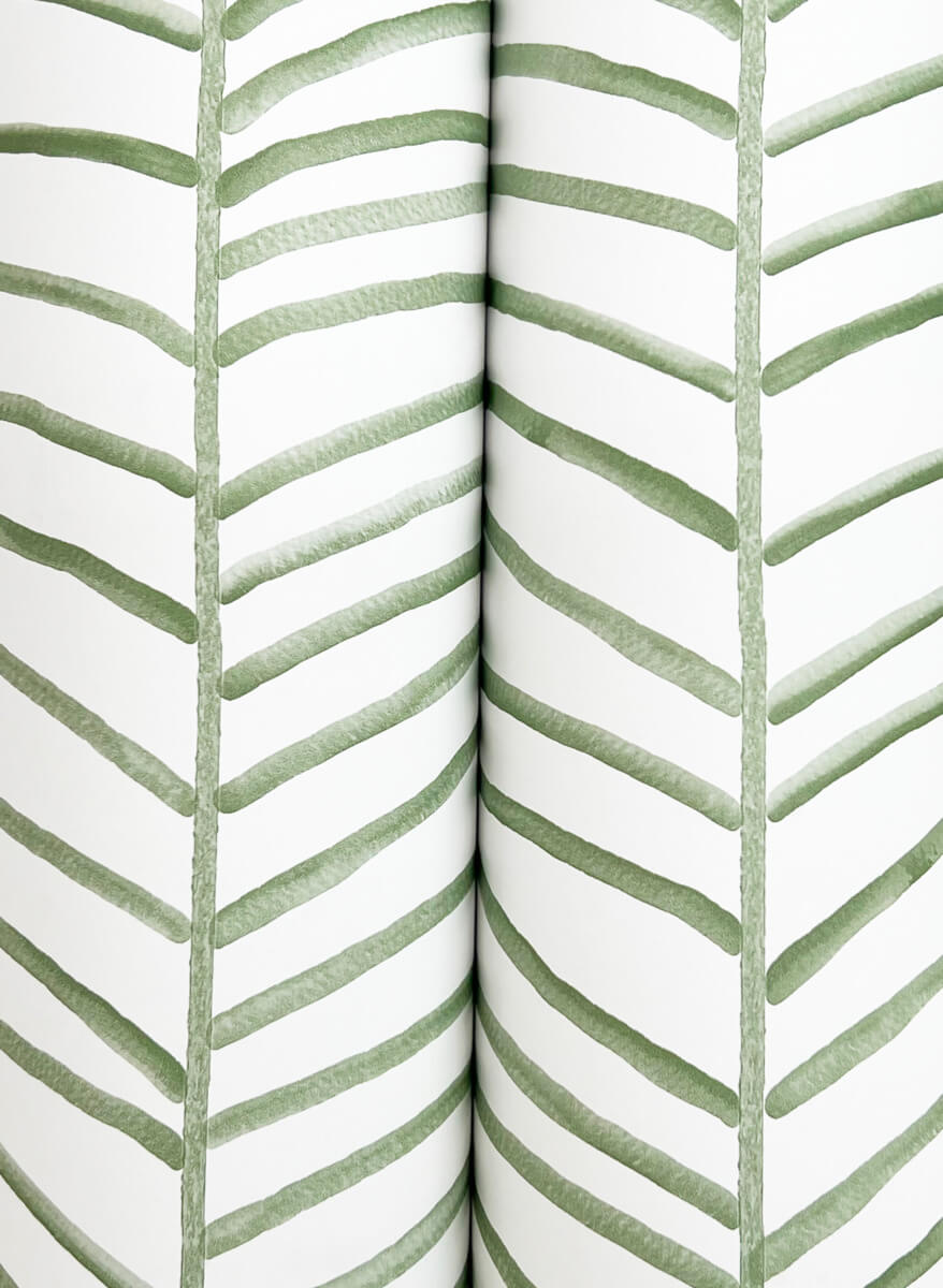 Montecito Cascade Palm Chevron Wallpaper - Palm