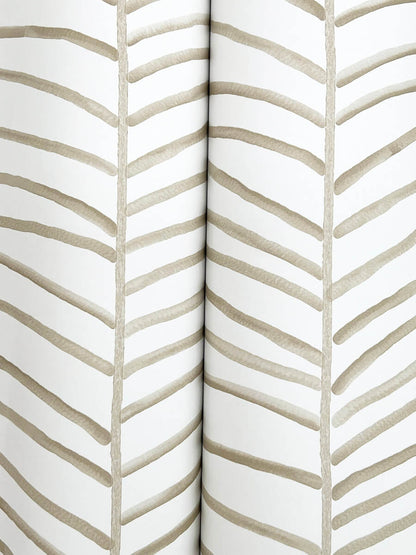 Montecito Cascade Palm Chevron Wallpaper - Dune