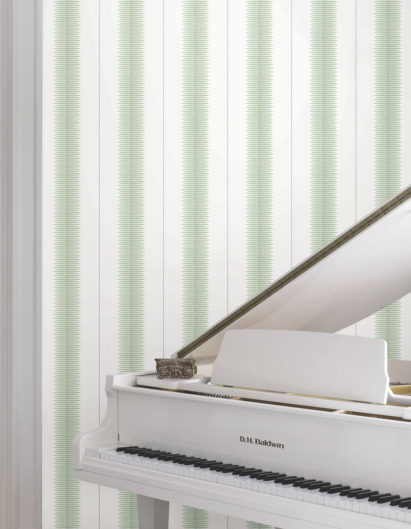 Ronald Redding Astoria Tandem Stripe Wallpaper - Green