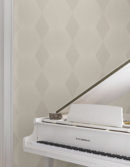 Ronald Redding Astoria Diamond Legacy Wallpaper - Taupe