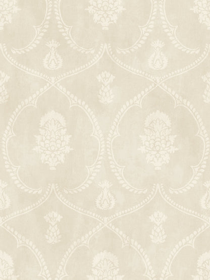 Ronald Redding Astoria Royal Damask Wallpaper - Beige