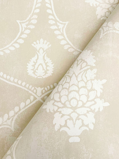 Ronald Redding Astoria Royal Damask Wallpaper - Beige