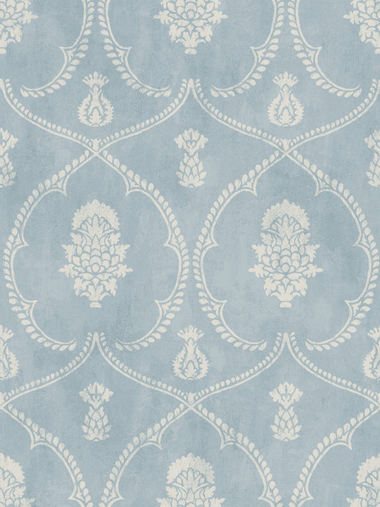 Ronald Redding Astoria Royal Damask Wallpaper - Blue