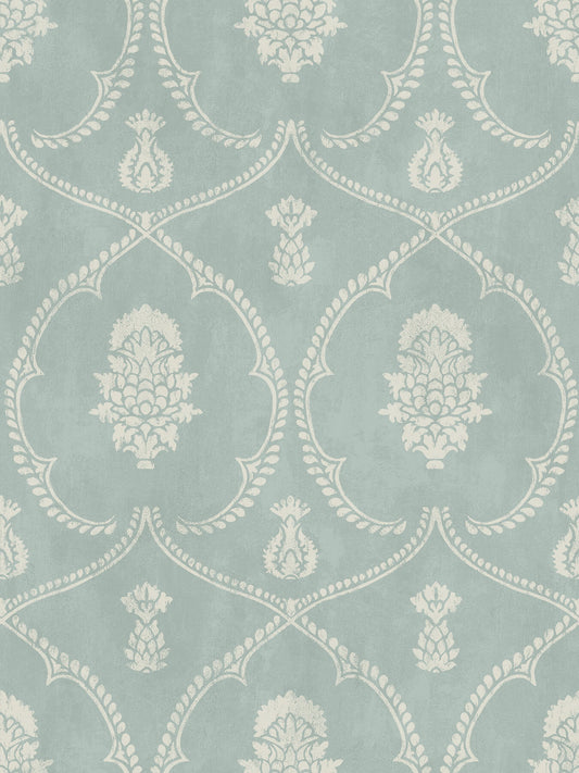 Ronald Redding Astoria Royal Damask Wallpaper - Jade