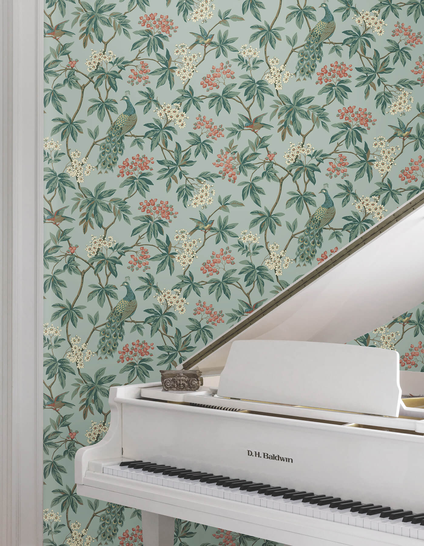 MX9663 Ronald Redding Astoria Peacock Estate Wallpaper - Blue – US