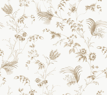 Ronald Redding Astoria Floral Lace Wallpaper - Taupe