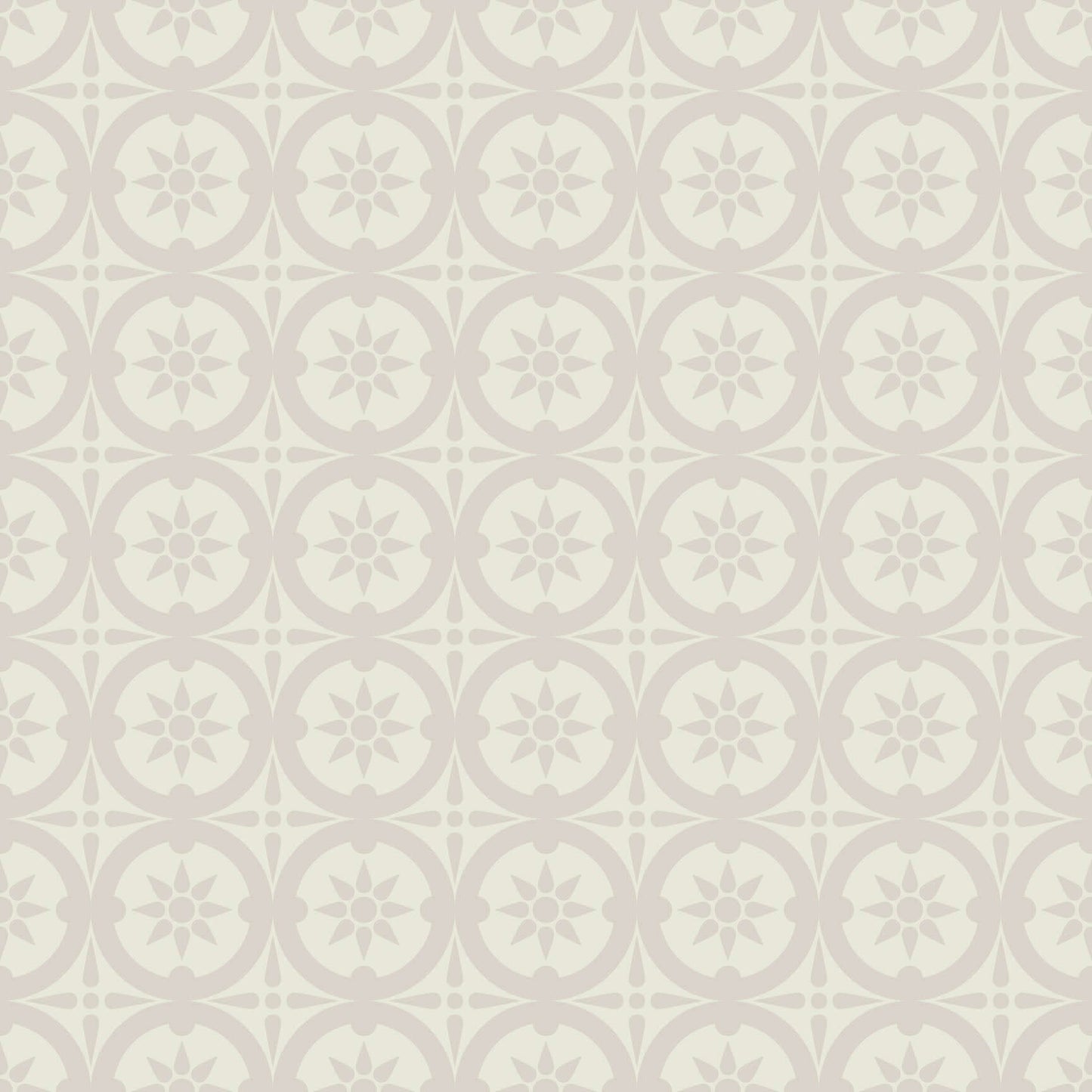 Mitchell Black Medallion Wallpaper - Shell Tint