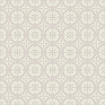 Mitchell Black Medallion Wallpaper - Shell Tint