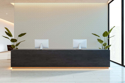 Mitchell Black Medallion Wallpaper - Shell Tint