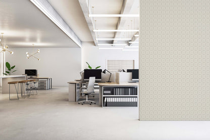 Mitchell Black Medallion Wallpaper - Shell Tint