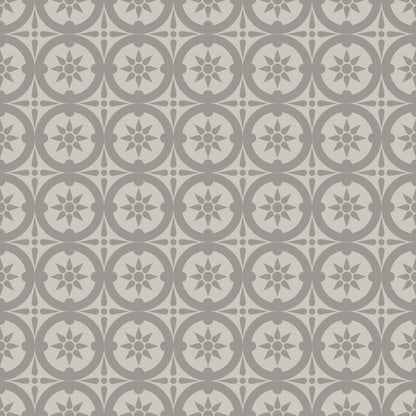 Mitchell Black Medallion Wallpaper - Walnut
