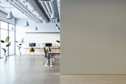 Mitchell Black Medallion Wallpaper - Walnut