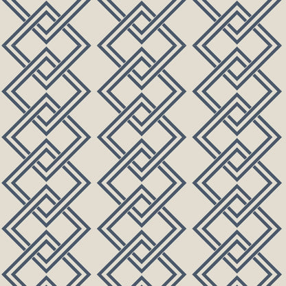 Mitchell Black Mod Block Wallpaper - Oxford Blue