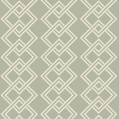 Mitchell Black Mod Block Wallpaper - Parchment Sage