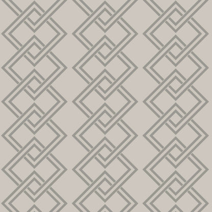 Mitchell Black Mod Block Wallpaper - Walnut
