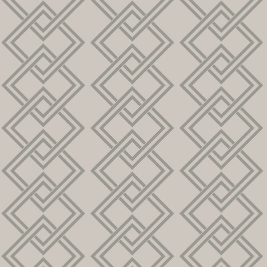Mitchell Black Mod Block Wallpaper - Walnut