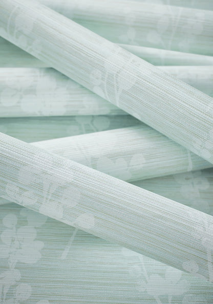 Thibaut Modern Resource Spring Blooms Wallpaper - Soft Green & Blue