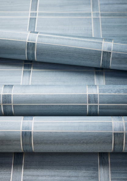 Thibaut Modern Resource Wood Panel Wallpaper - Cadet & Pewter