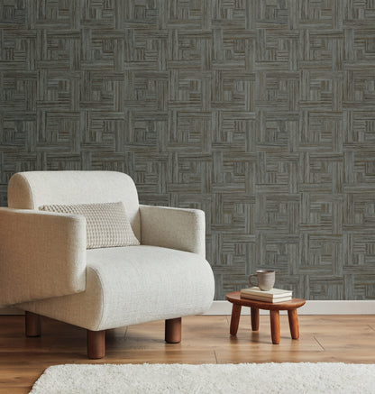 York Natural Digest Tesselle Wallpaper - Black