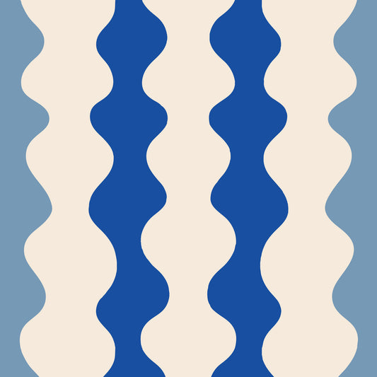 Mitchell Black Natalie Papier Low Frequency Wallpaper - Bathhouse Blues