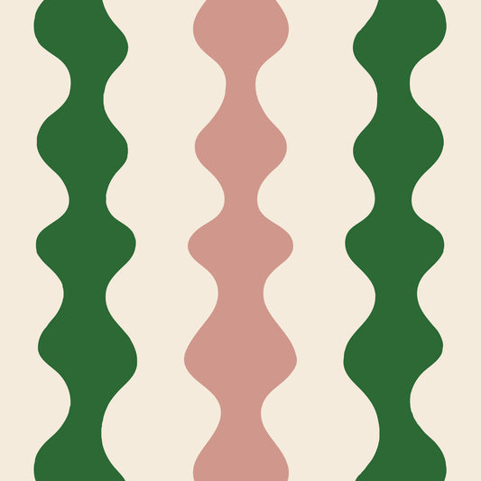 Mitchell Black Natalie Papier Low Frequency Wallpaper - Emerald Rouge