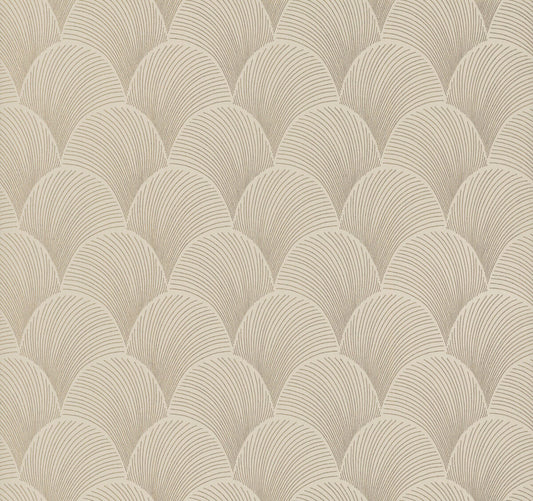 Candice Olson Natural Discovery Metallic Scallop Wallpaper - Beige