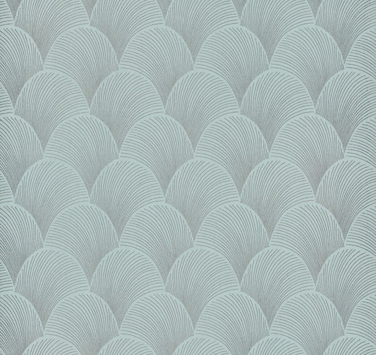 Candice Olson Natural Discovery Metallic Scallop Wallpaper - Blue Pearl