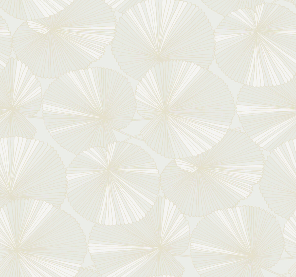 Candice Olson Natural Discovery Layered Lily Pads Wallpaper - White