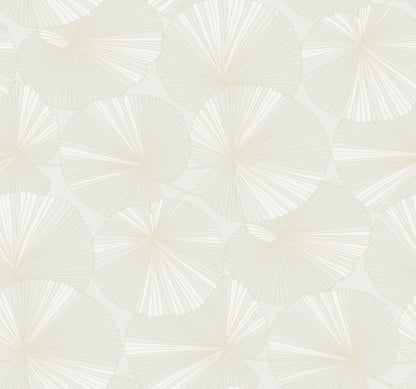 Candice Olson Natural Discovery Layered Lily Pads Wallpaper - White