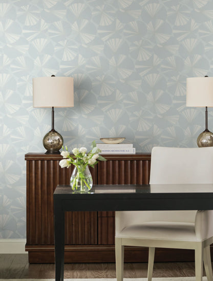 Candice Olson Natural Discovery Layered Lily Pads Wallpaper - Spa