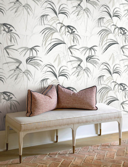 Candice Olson Natural Discovery Inky Palms Wallpaper - Black