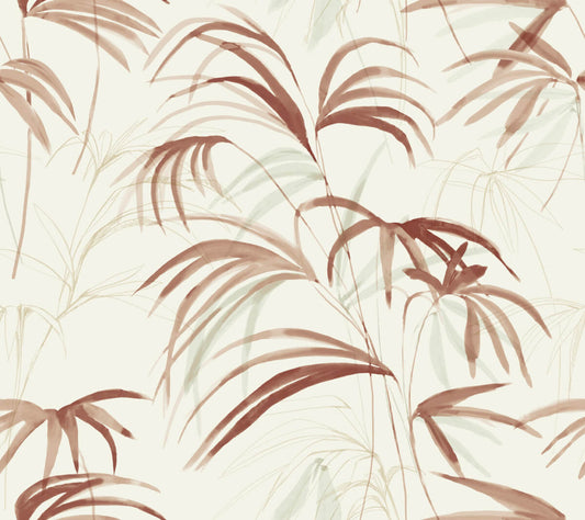 Candice Olson Natural Discovery Inky Palms Wallpaper - Clay