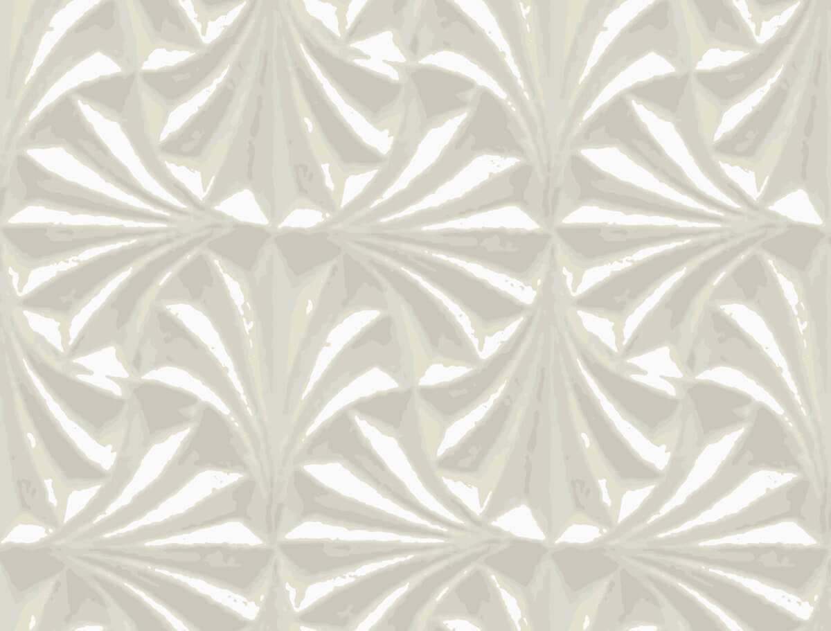 Candice Olson Natural Discovery Sculpted Fans Wallpaper - Ivory