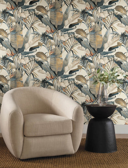 Candice Olson Natural Discovery Tropical Cabana Wallpaper - Plush Neutral